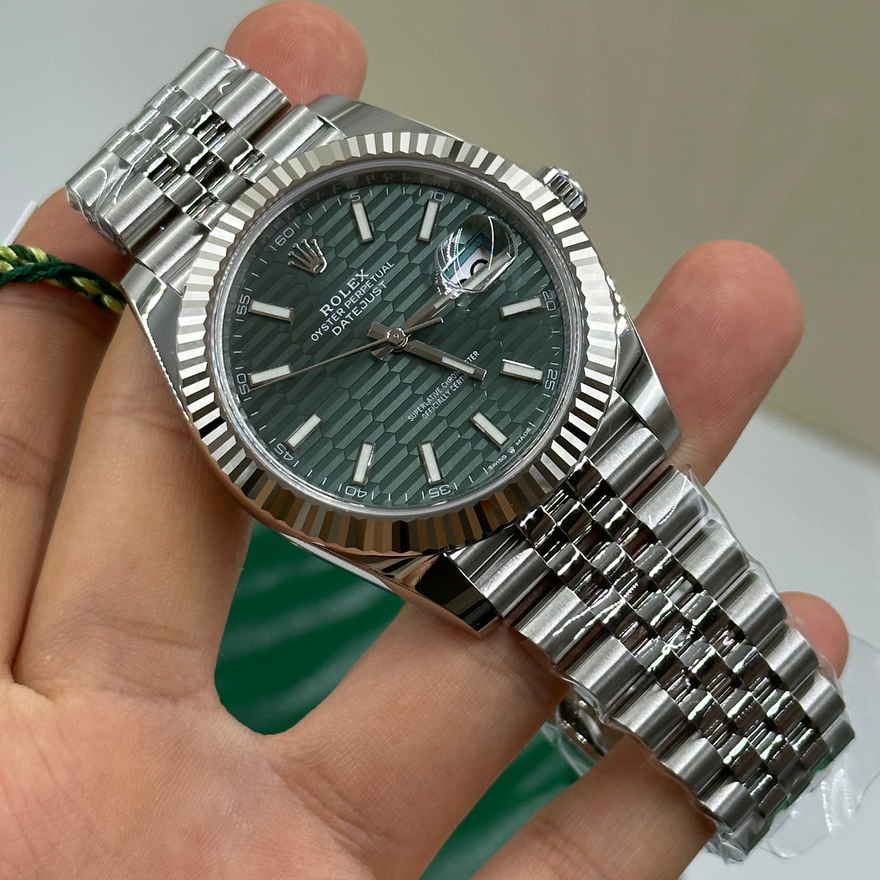 Rolex Datejust 41 126334 Mint Green Index Jubilee 2025
