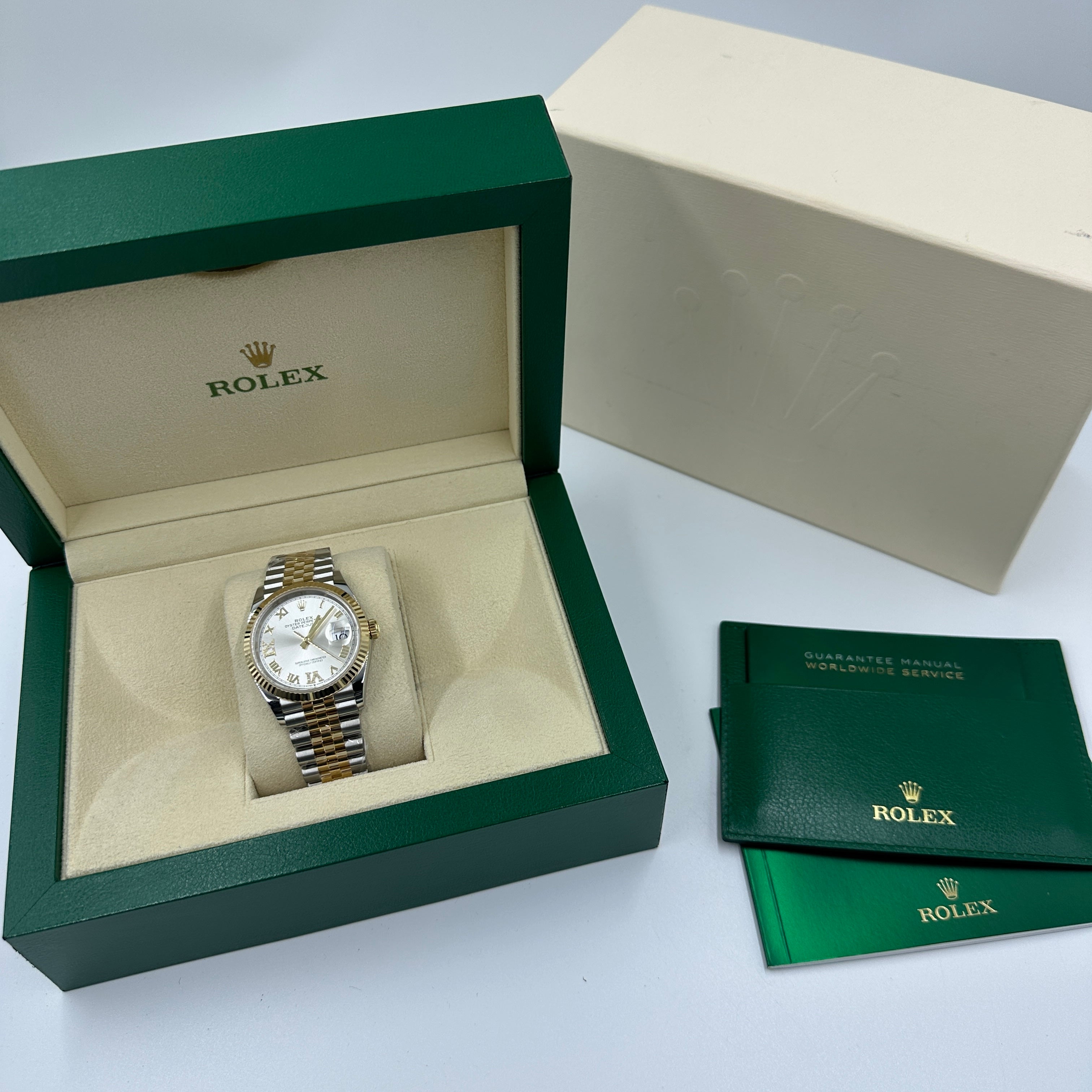 Rolex Datejust 36 126233 SILVER VIIX Yellow Gold Steel JUB