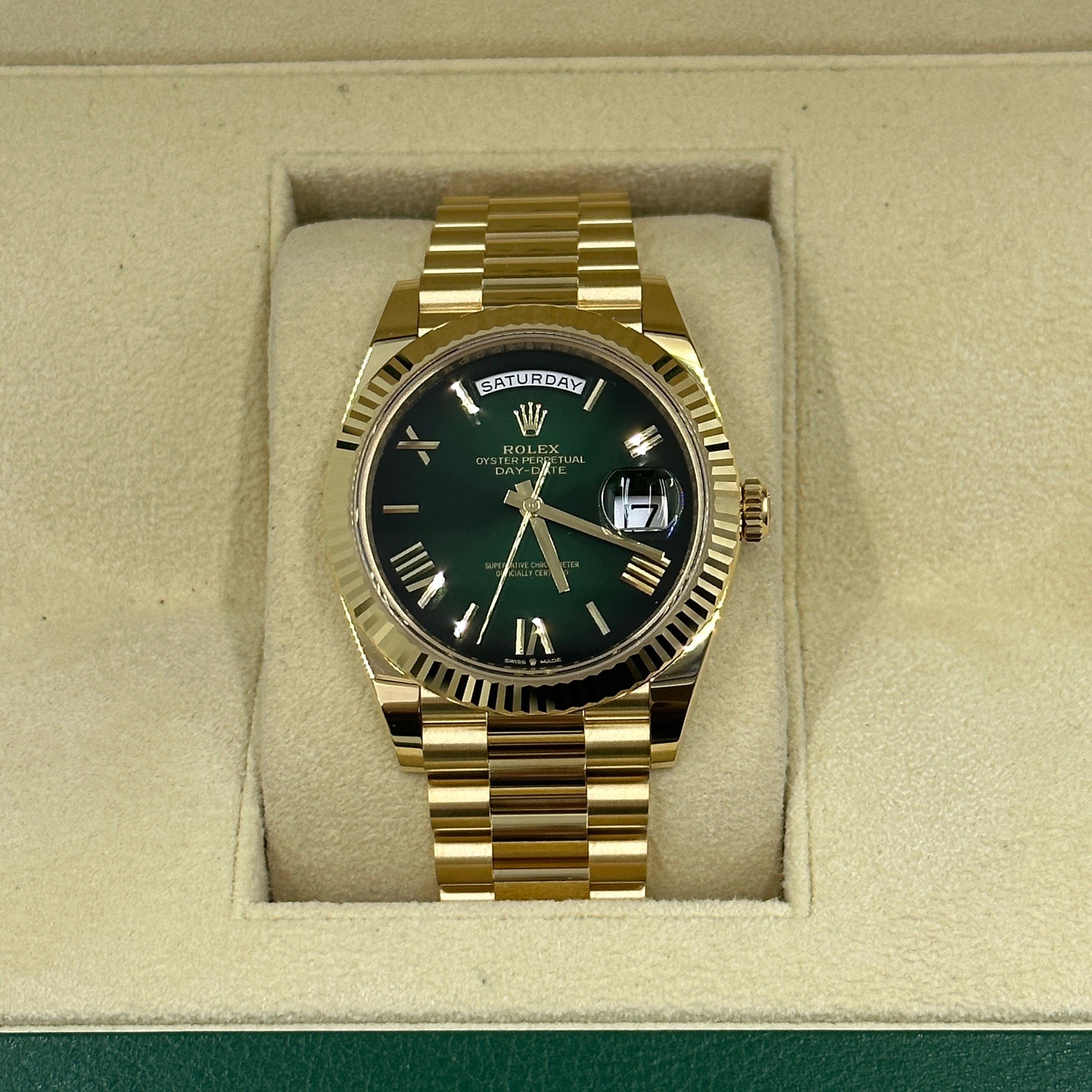 Rolex Day-Date 40 228238 Green Ombré roman