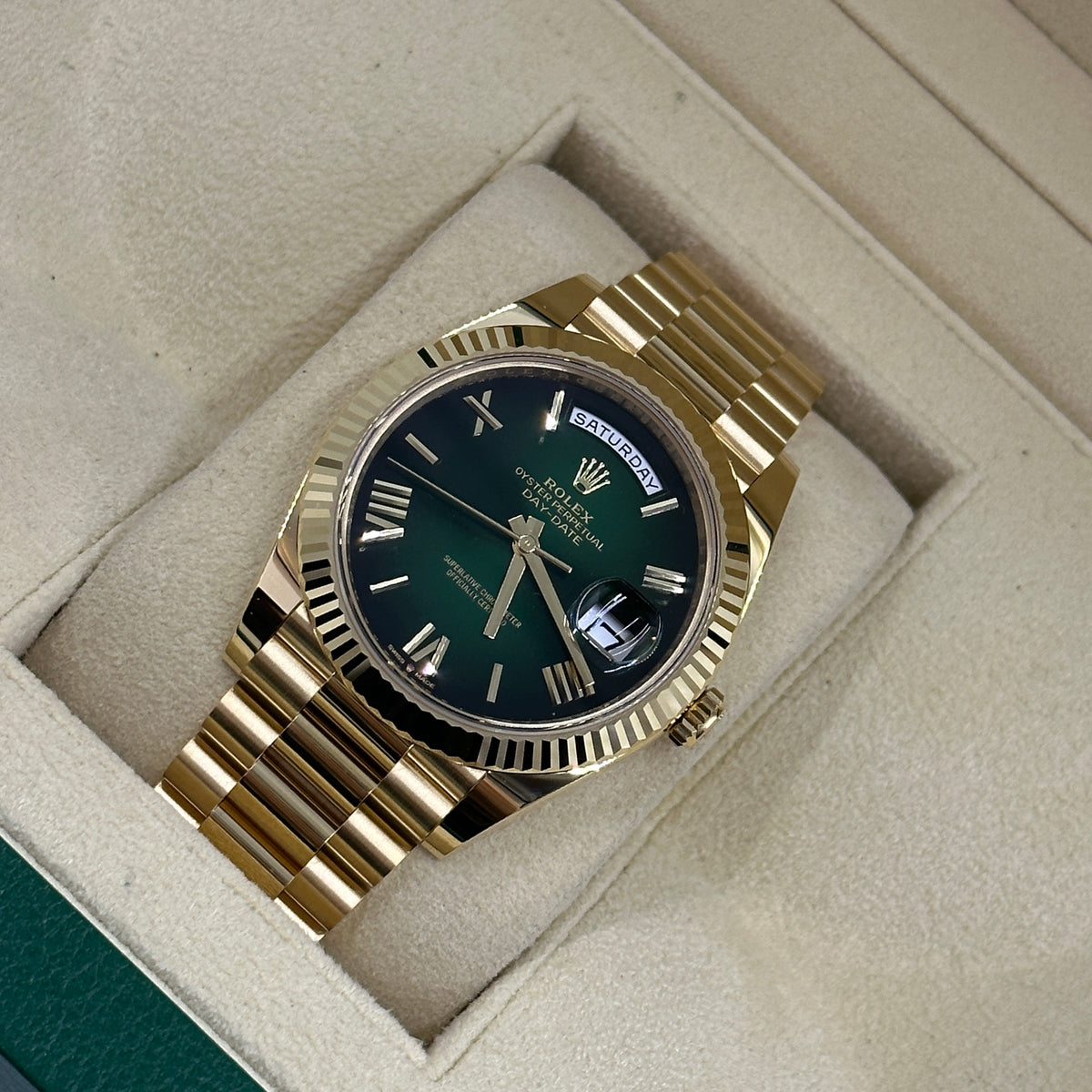 Rolex Day-Date 40 228238 Green Ombré Roman 2026