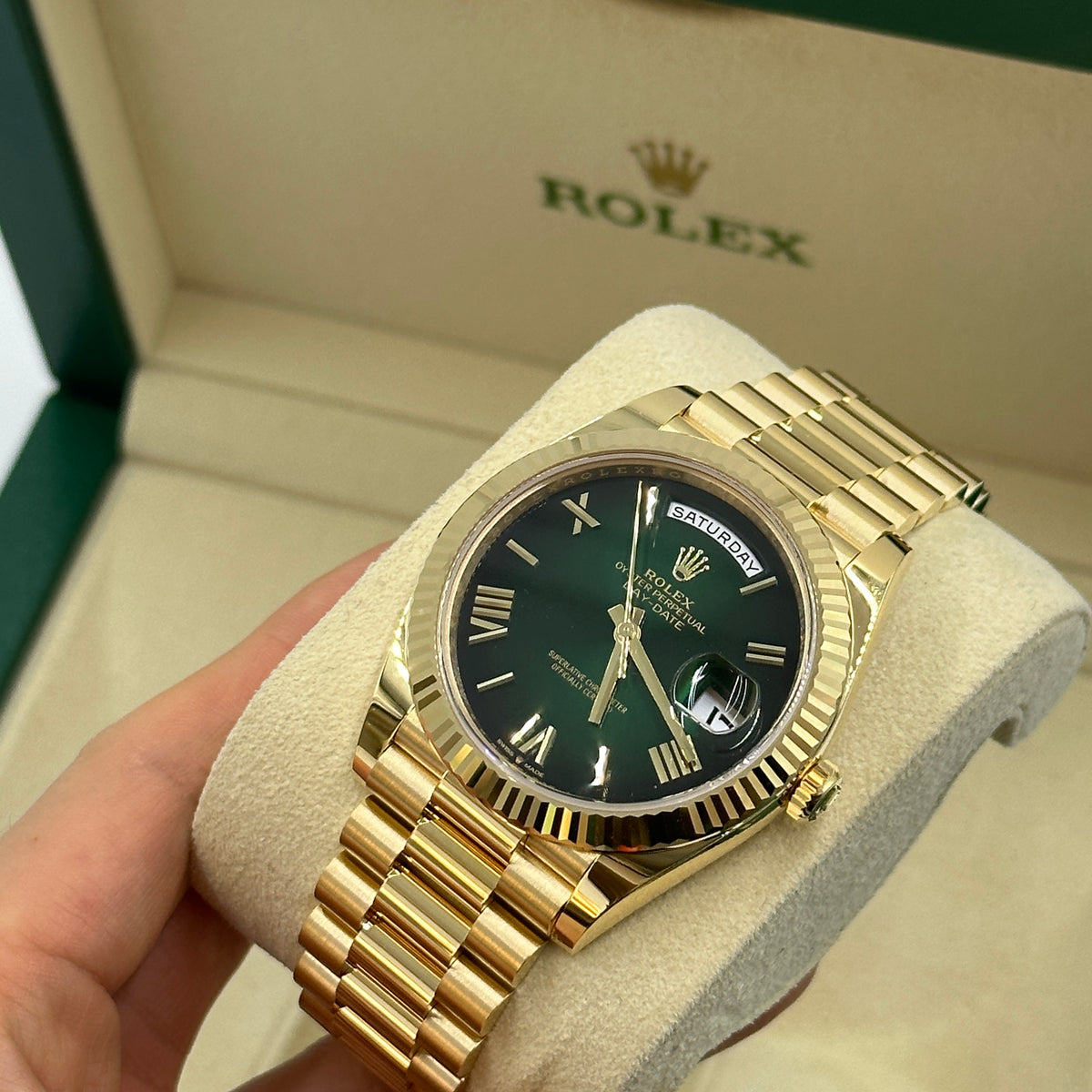 Rolex Day-Date 40 228238 Green Ombré Roman 2026