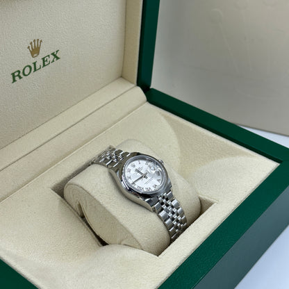 Rolex Lady-Datejust 28 279160 Silver Roman Jubilee