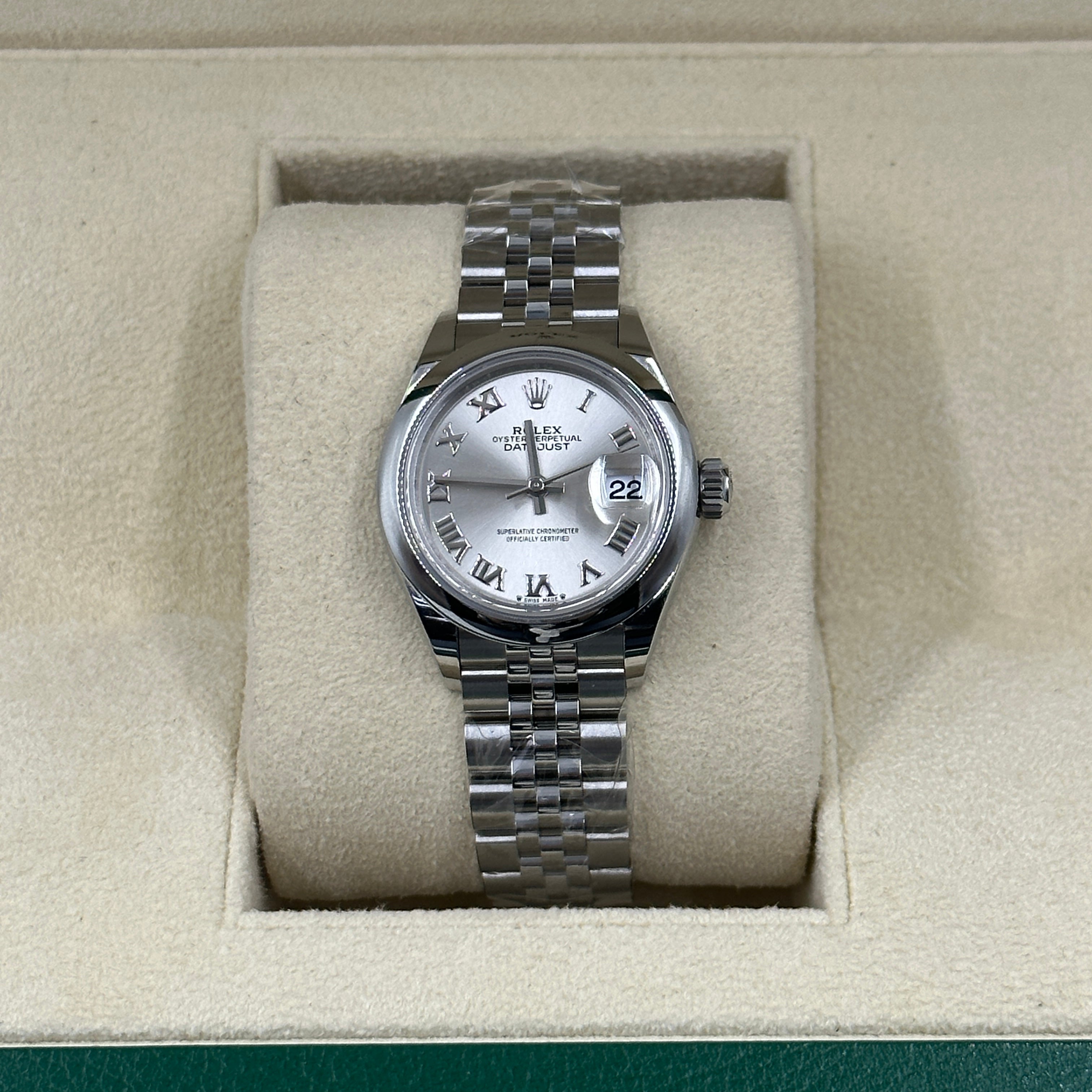 Rolex Lady-Datejust 28 279160 Silver Roman Jubilee
