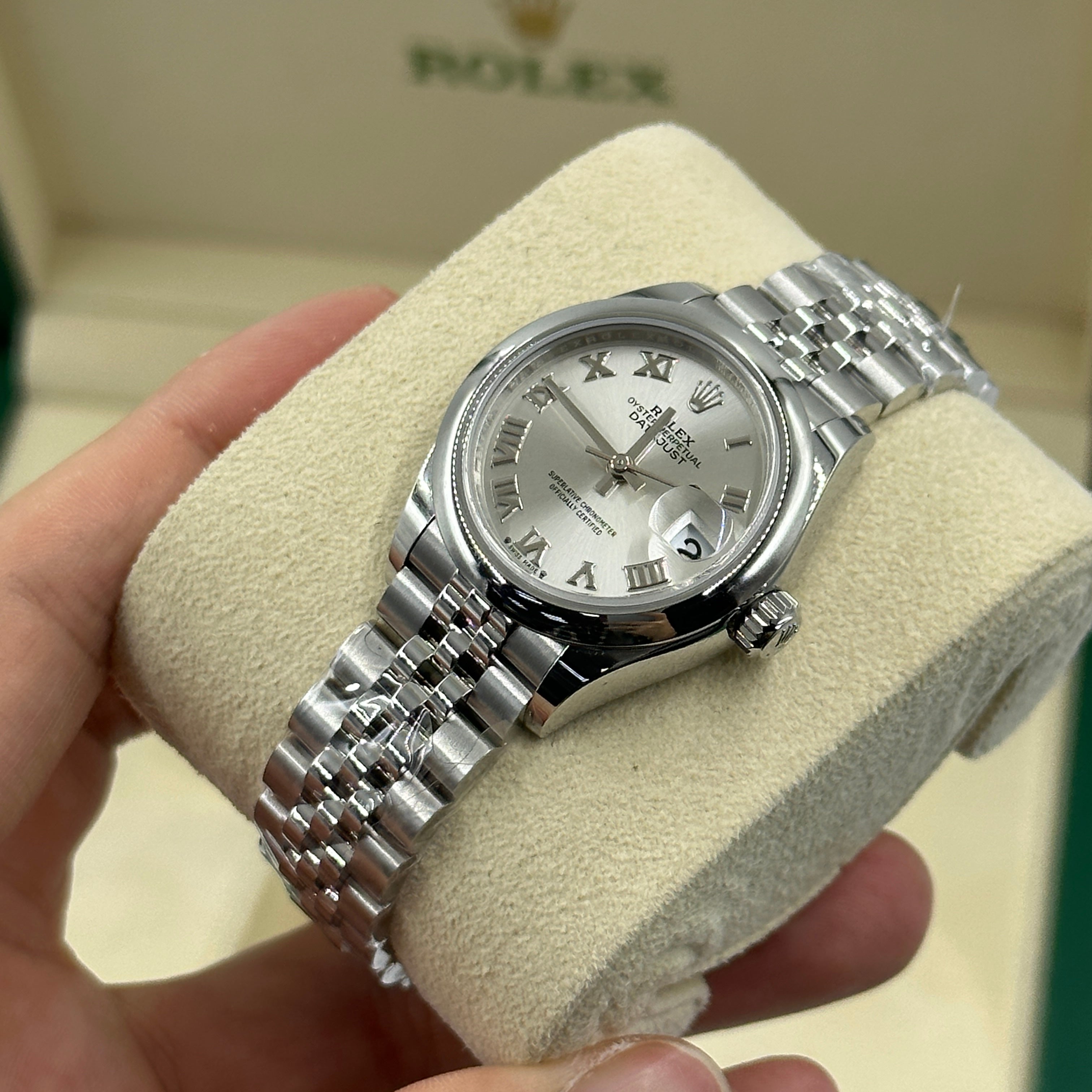 Rolex Lady-Datejust 28 279160 Silver Roman Jubilee