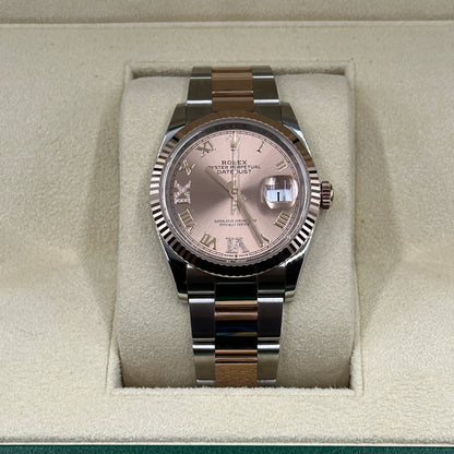 Rolex Datejust 36 126231 Pink VIIX  Roman Oyster 2025