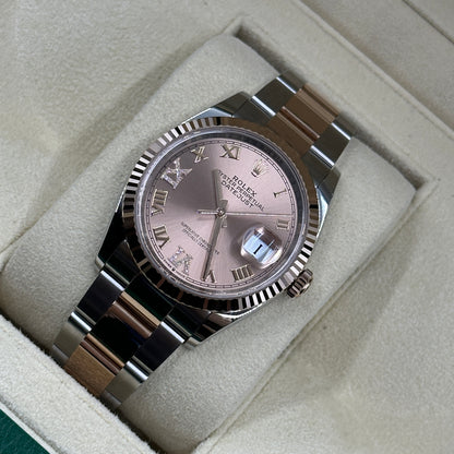Rolex Datejust 36 126231 Pink VIIX  Roman Oyster 2025