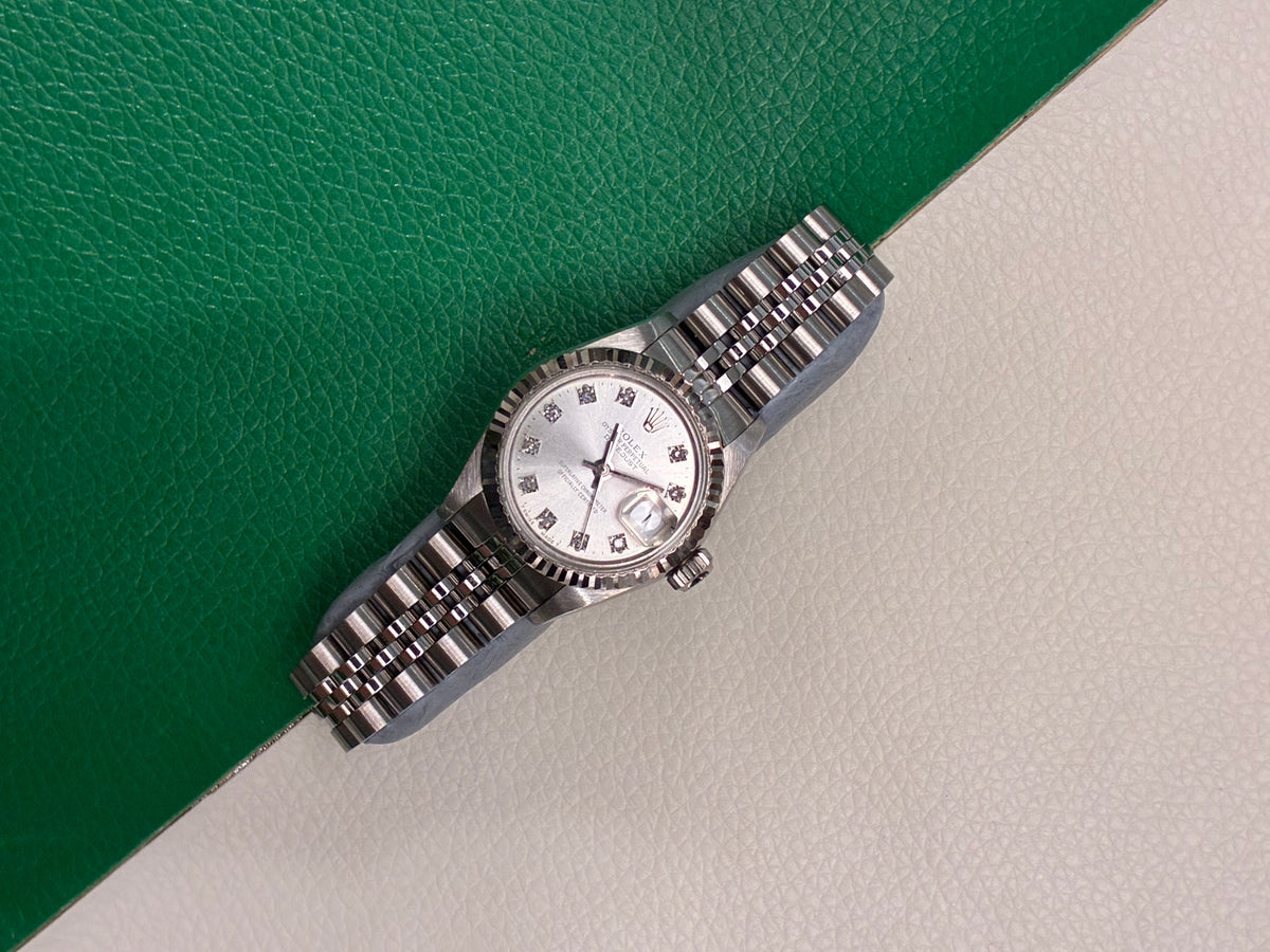 Rolex Datejust 26 69174 Silver Diamond Jubilee Full Set-AAU