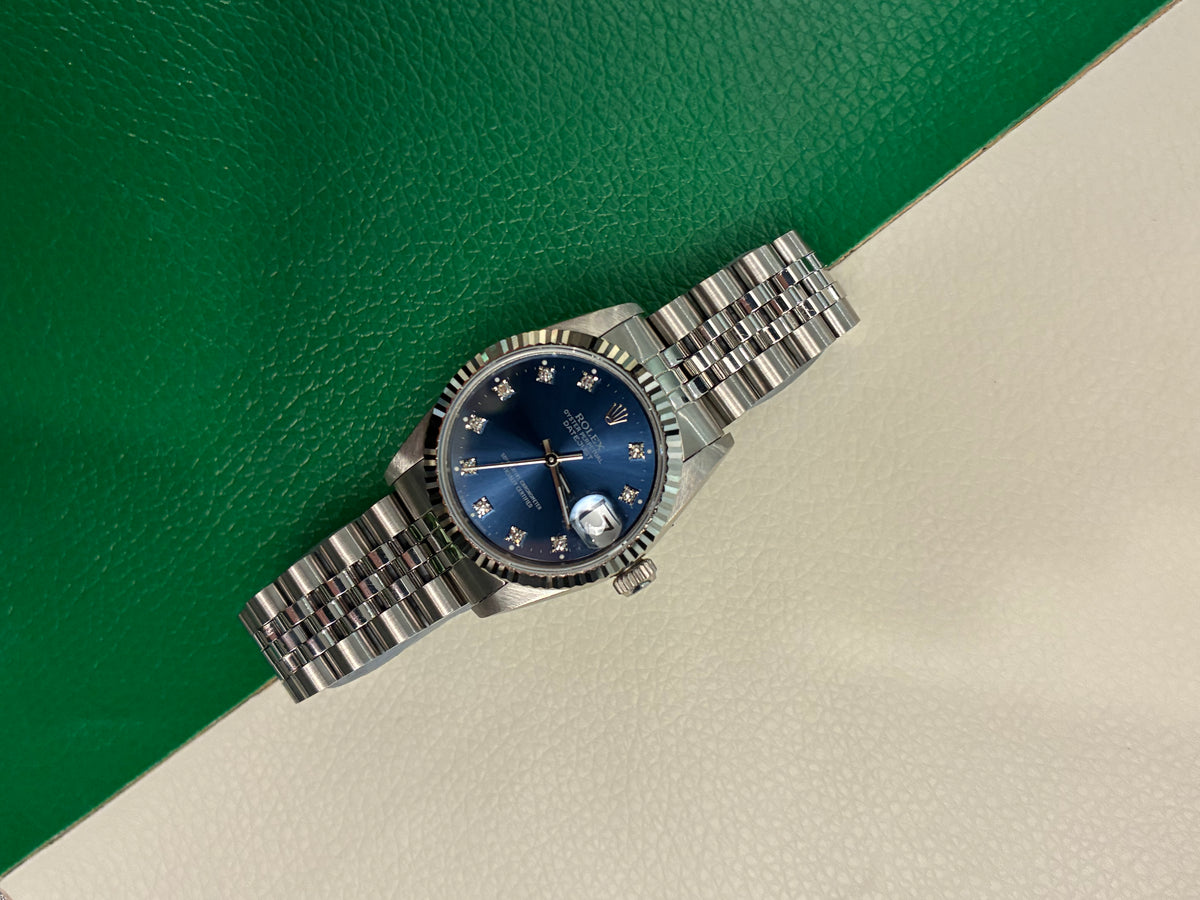 Rolex Datejust 31 68274 Blue Diamond Jubilee 1992 Full Set-AAO