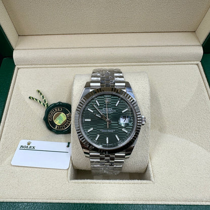 Rolex Datejust 41 126334 Mint Green Index Jubilee 2025