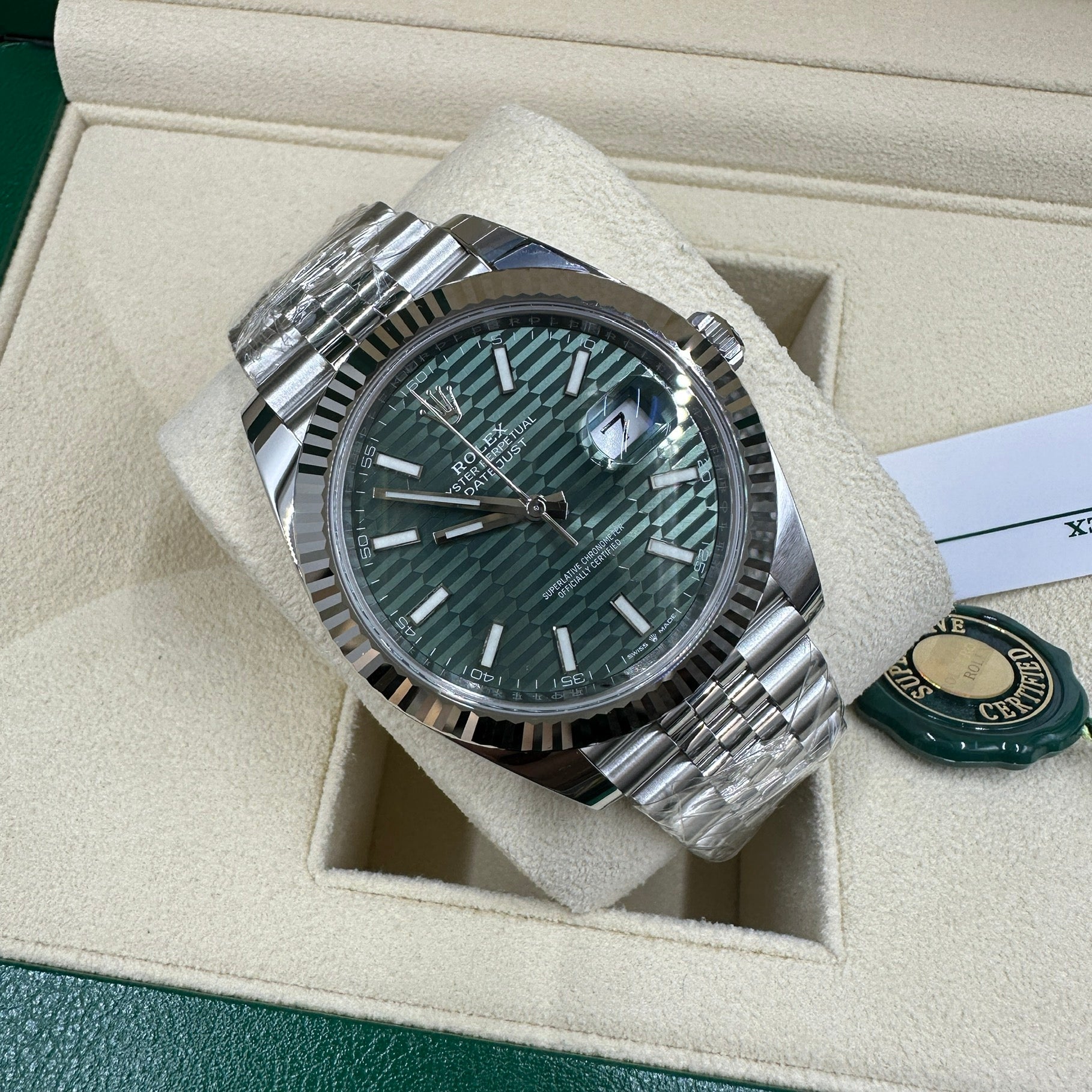 Rolex Datejust 41 126334 Mint Green Index Jubilee 2025