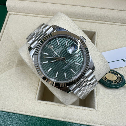 Rolex Datejust 41 126334 Mint Green Index Jubilee 2025
