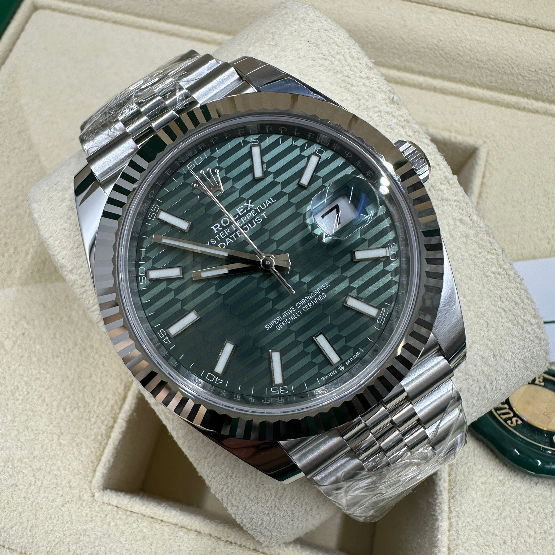 Rolex Datejust 41 126334 Mint Green Index Jubilee 2025