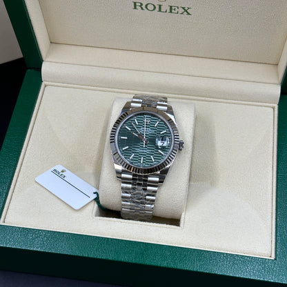 Rolex Datejust 41 126334 Mint Green Index Jubilee 2025