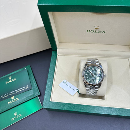 Rolex Datejust 41 126334 Mint Green Index Jubilee 2025