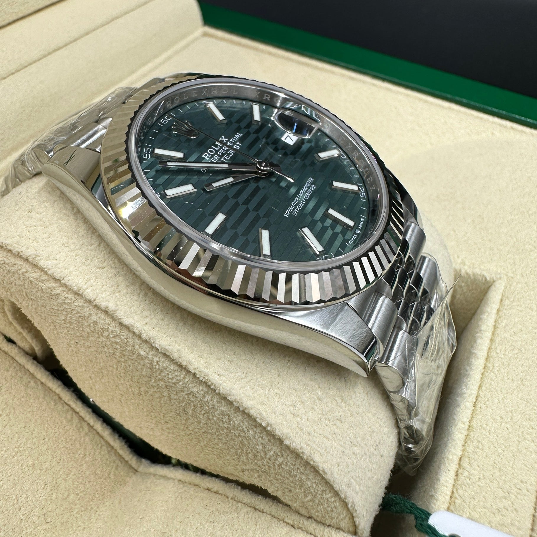 Rolex Datejust 41 126334 Mint Green Index Jubilee 2025