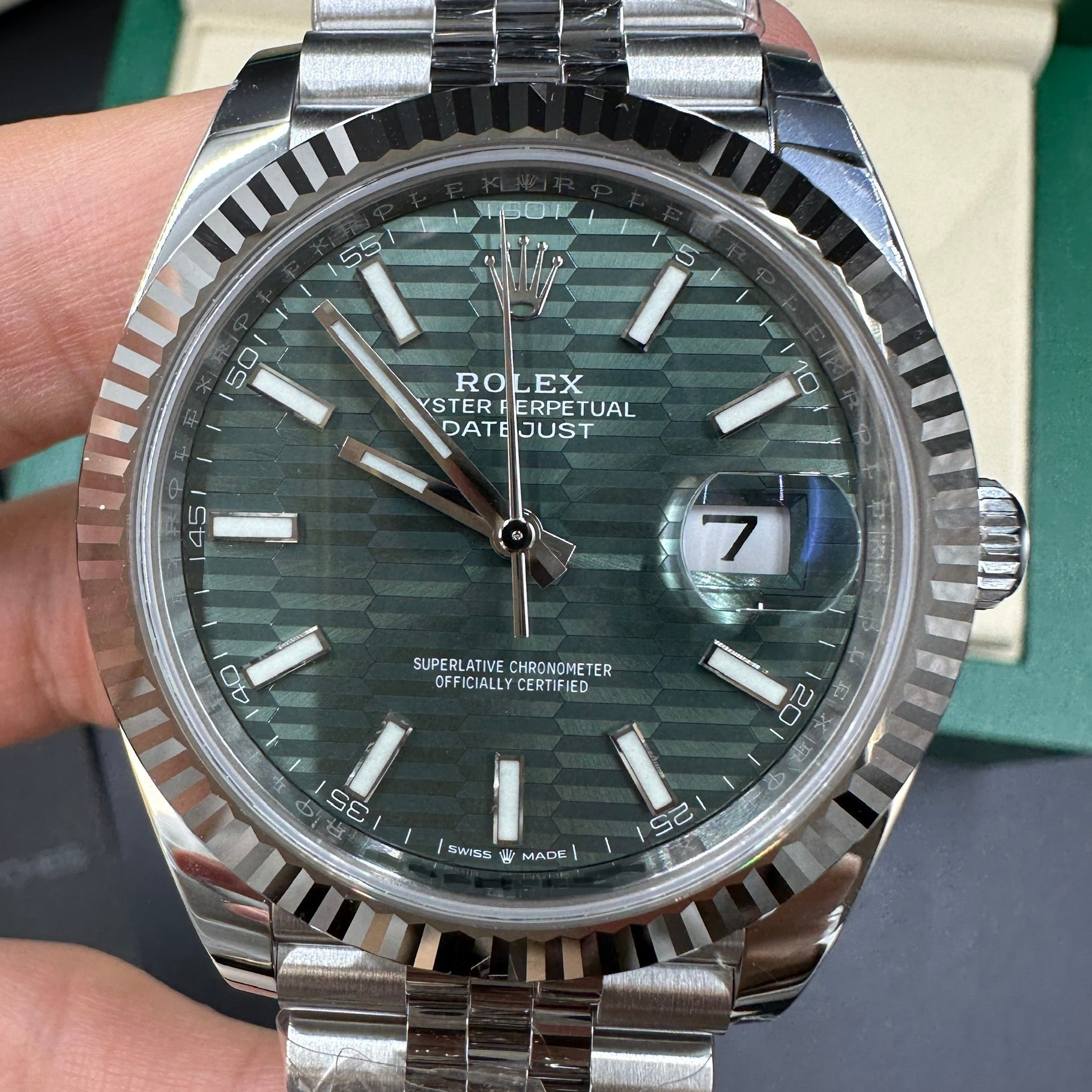 Rolex Datejust 41 126334 Mint Green Index Jubilee 2025
