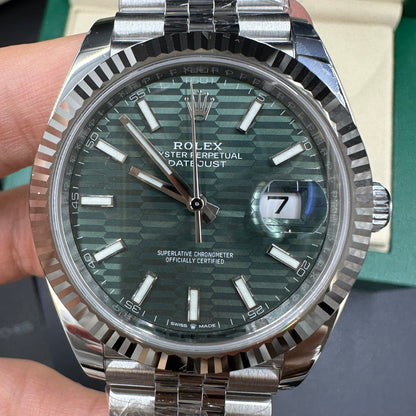 Rolex Datejust 41 126334 Mint Green Index Jubilee 2025