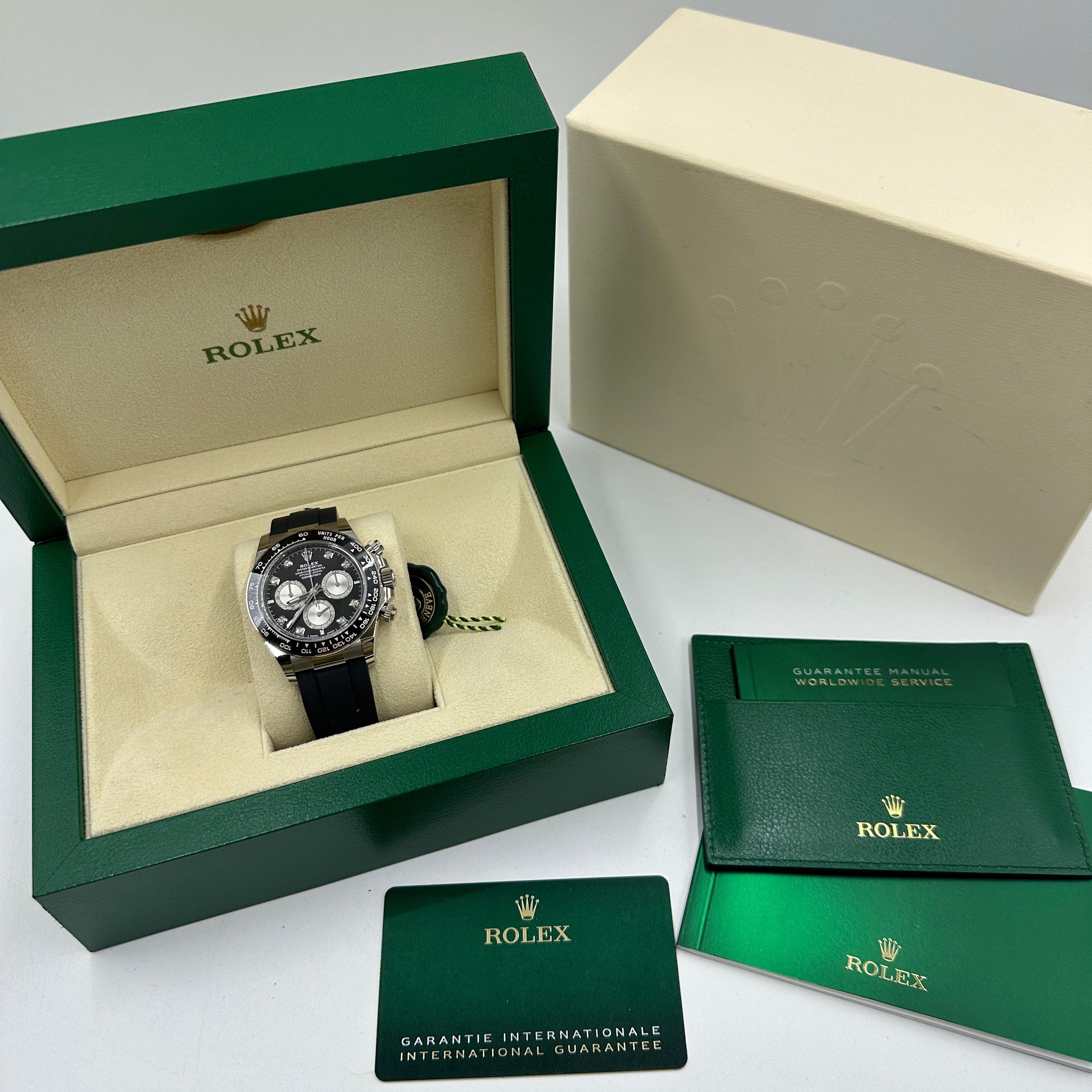 Rolex Cosmograph Daytona 126519 Bright black and steel set with diamonds