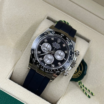 Rolex Cosmograph Daytona 126519 Bright black and steel set with diamonds