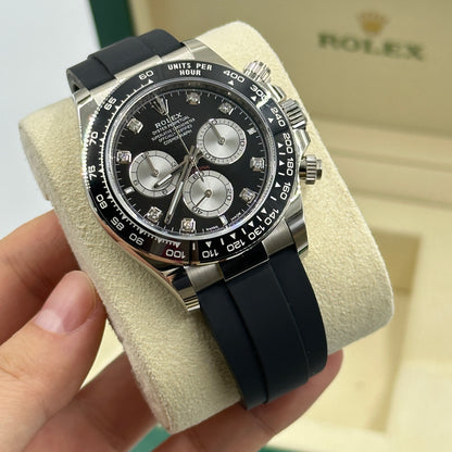 Rolex Cosmograph Daytona 126519 Bright black and steel set with diamonds