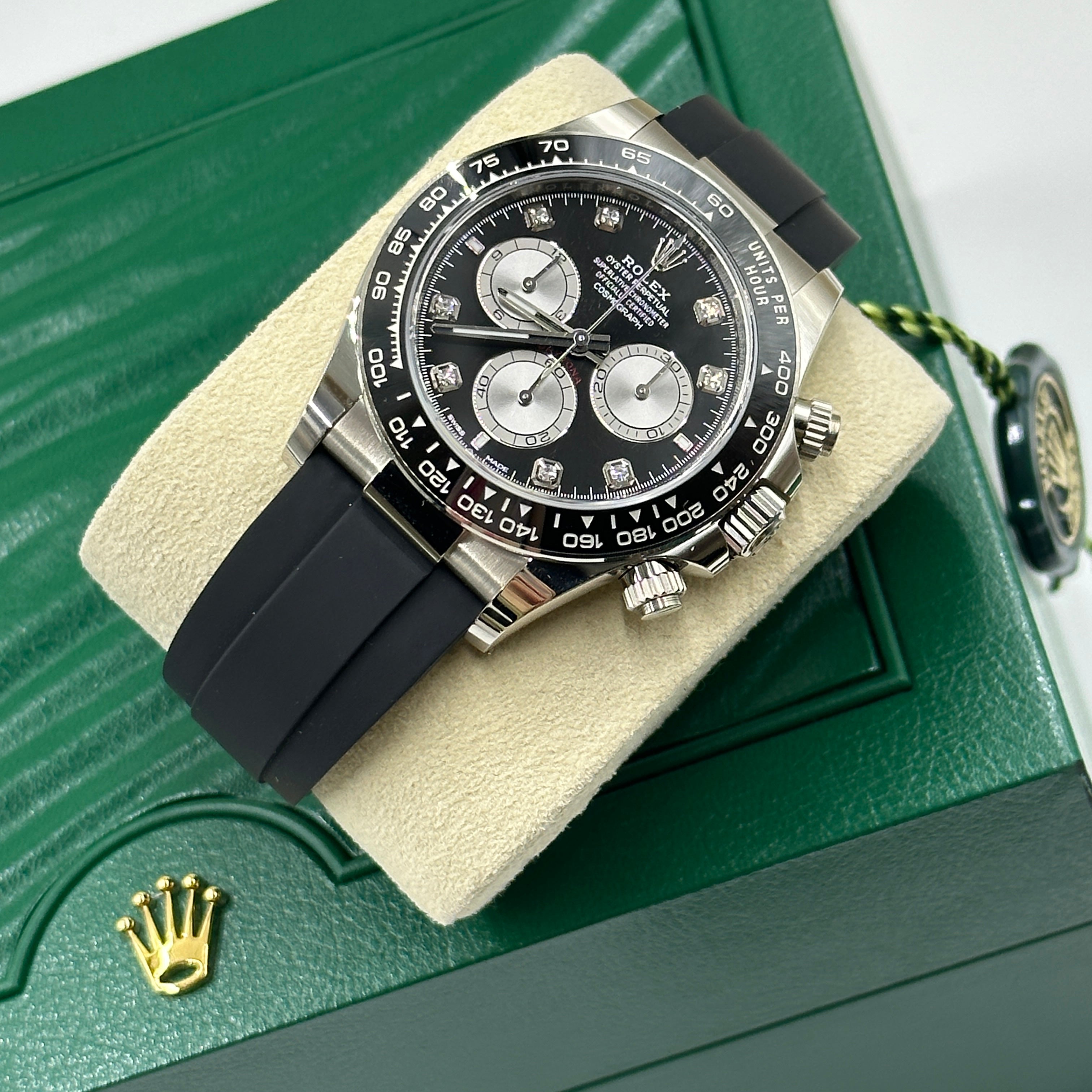 Rolex Cosmograph Daytona 126519 Bright black and steel set with diamonds