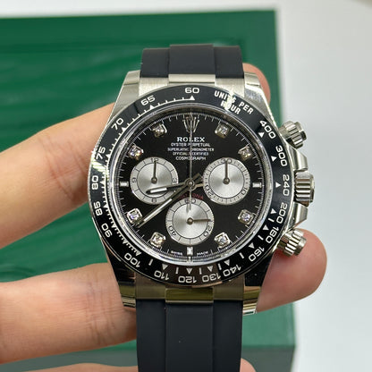 Rolex Cosmograph Daytona 126519 Bright black and steel set with diamonds