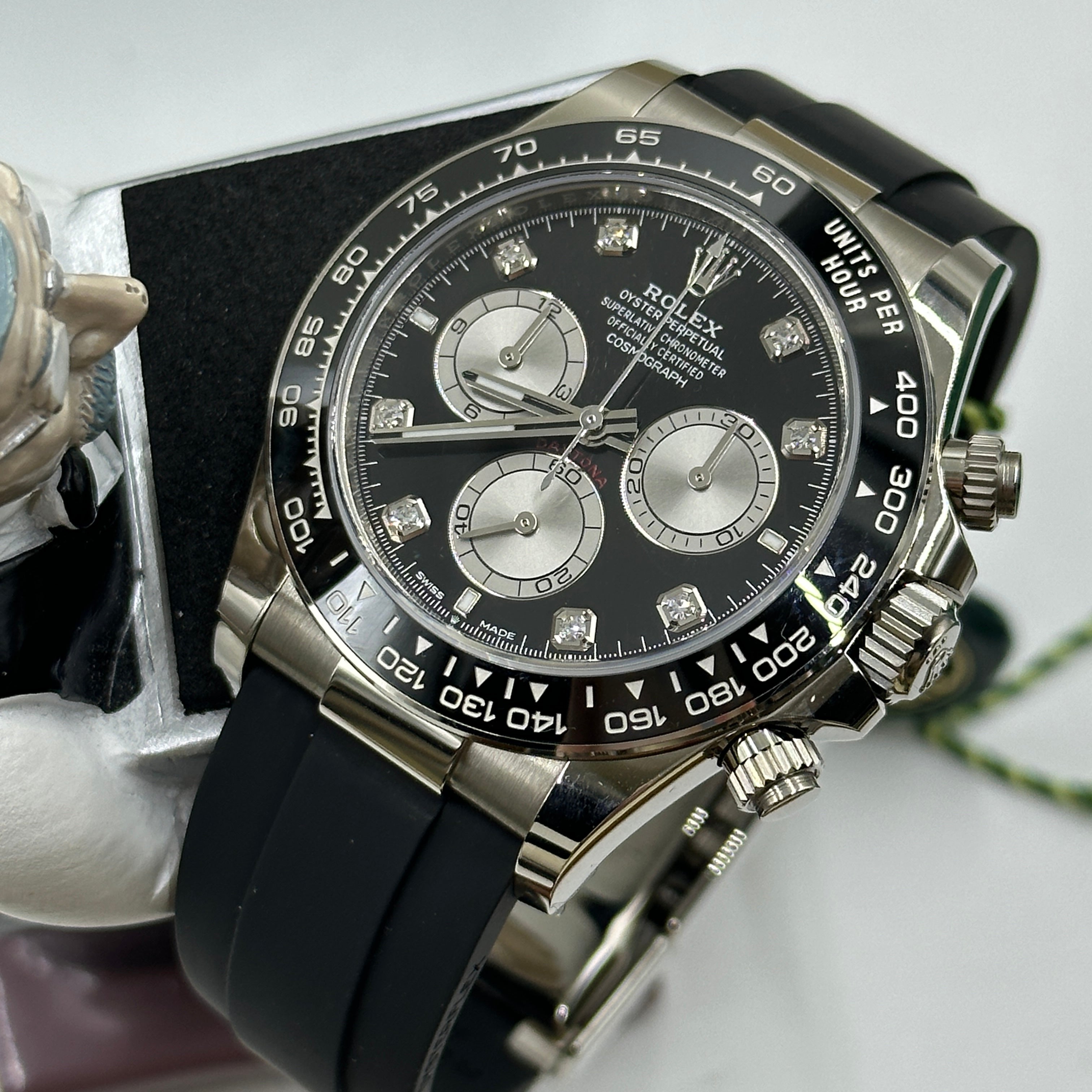 Rolex Cosmograph Daytona 126519 Bright black and steel set with diamonds