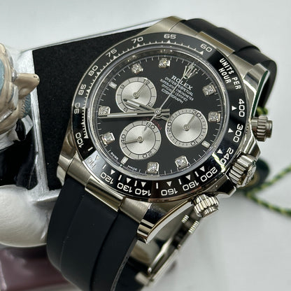 Rolex Cosmograph Daytona 126519 Bright black and steel set with diamonds