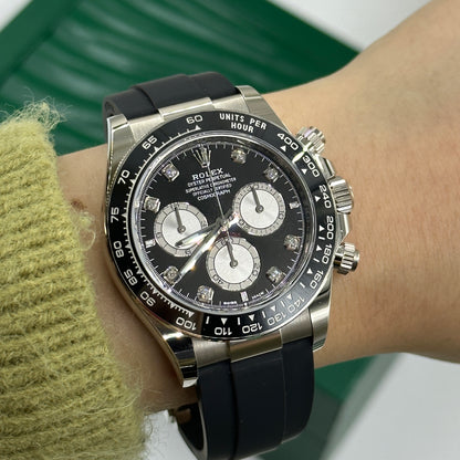Rolex Cosmograph Daytona 126519 Bright black and steel set with diamonds