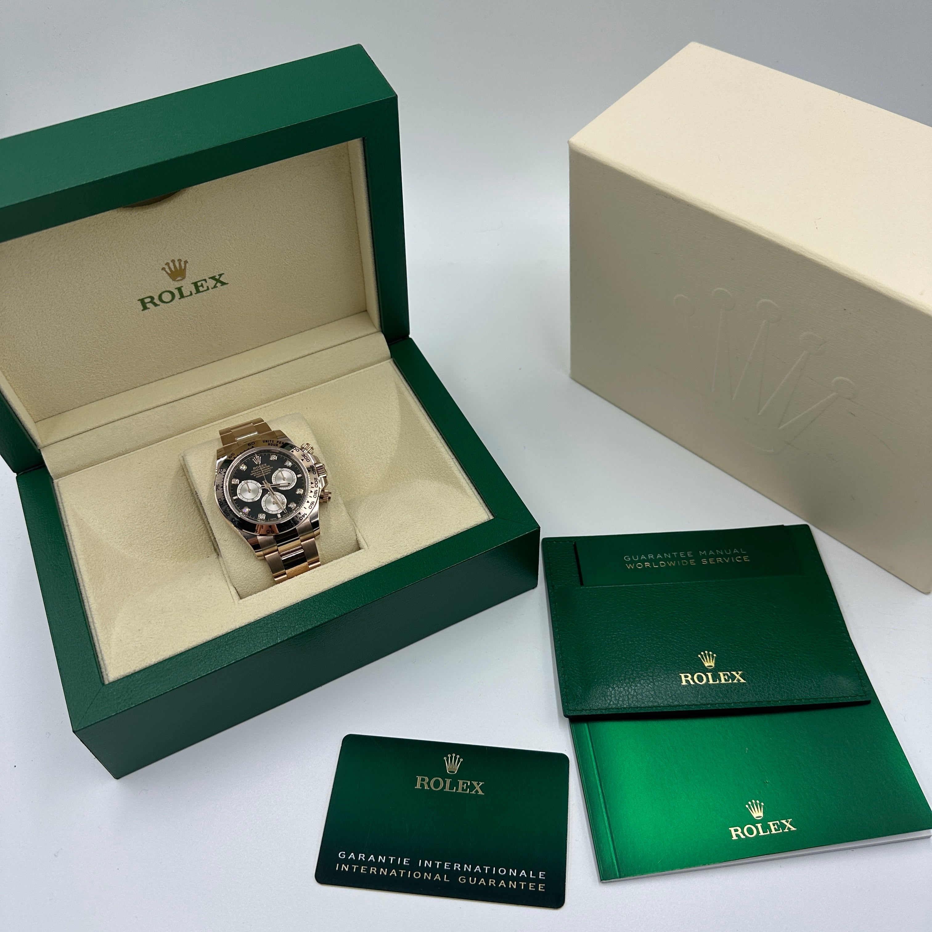 Rolex Cosmograph Daytona 126505 Bright black and sundust set with diamonds
