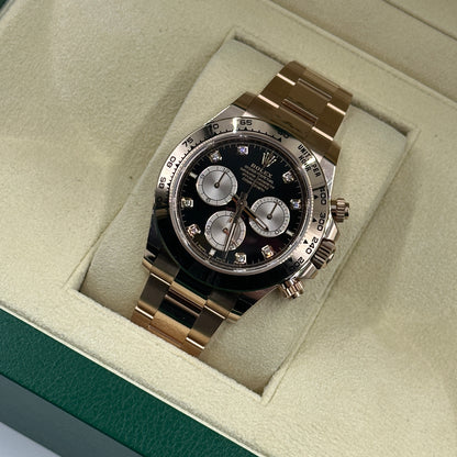 Rolex Cosmograph Daytona 126505 Bright black and sundust set with diamonds