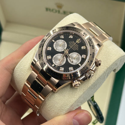 Rolex Cosmograph Daytona 126505 Bright black and sundust set with diamonds