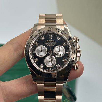 Rolex Cosmograph Daytona 126505 Bright black and sundust set with diamonds