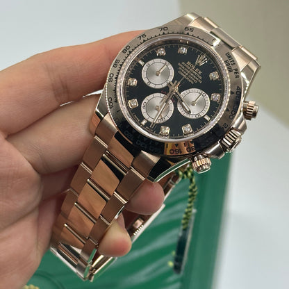 Rolex Cosmograph Daytona 126505 Bright Black And Sundust Set With Diamonds