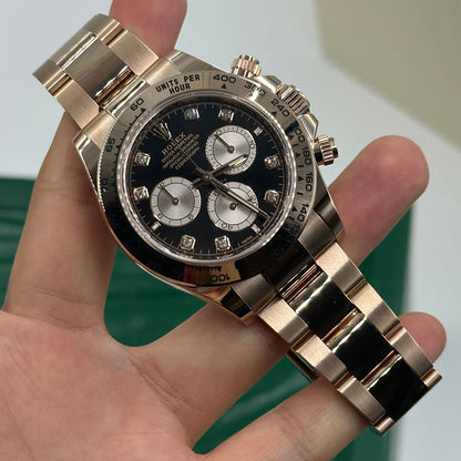Rolex Cosmograph Daytona 126505 Bright Black And Sundust Set With Diamonds