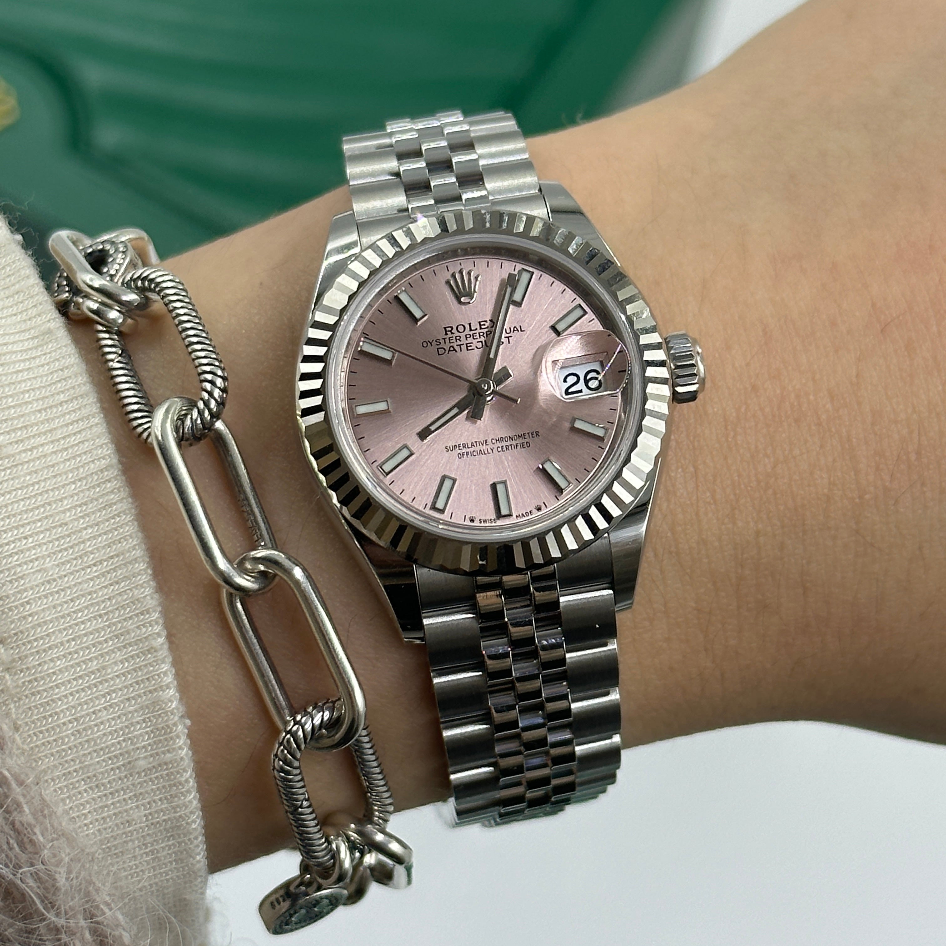 Rolex Lady-Datejust 279174 Pink Index Jubilee 2024