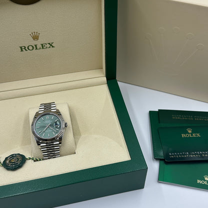 Rolex Datejust 41 126334 Mint Green Index Jubilee 2025
