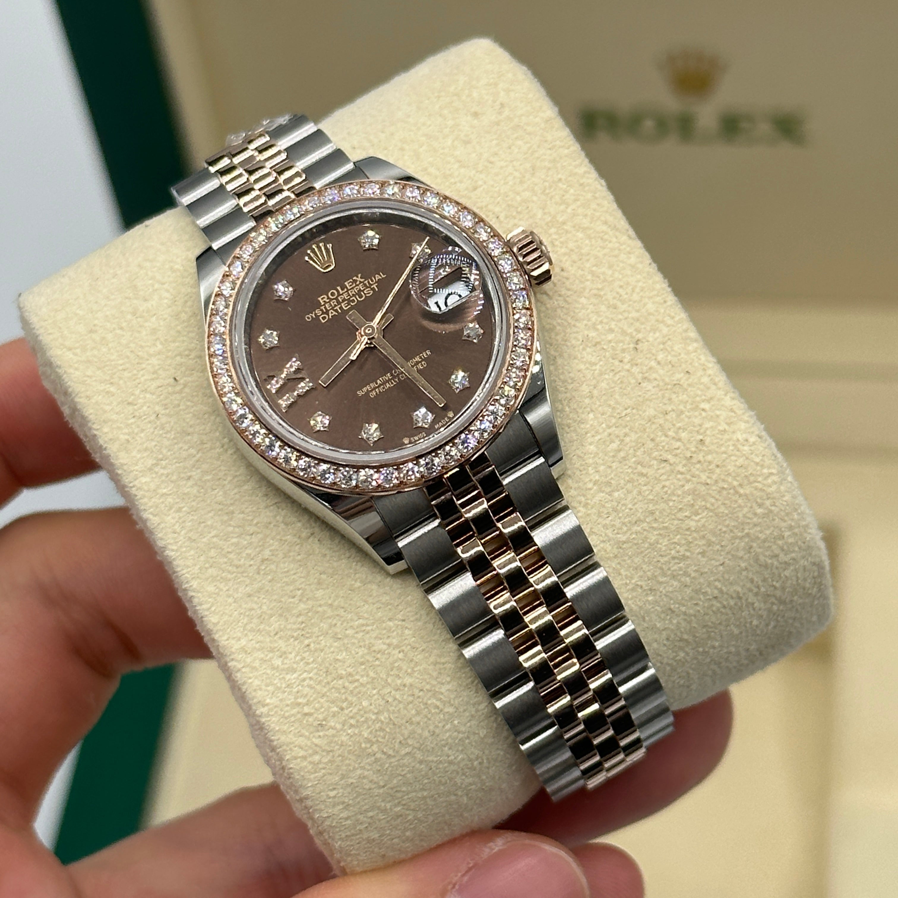 Rolex Lady-Datejust 279381RBR choc star diamonds oys