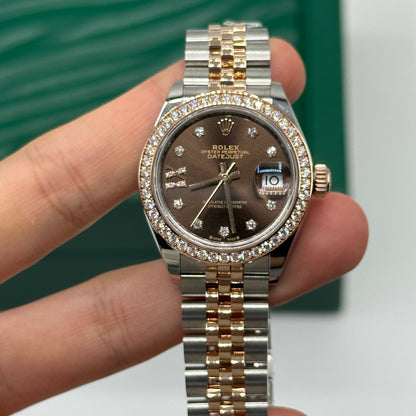 Rolex Lady-Datejust 279381RBR choc star diamonds oys