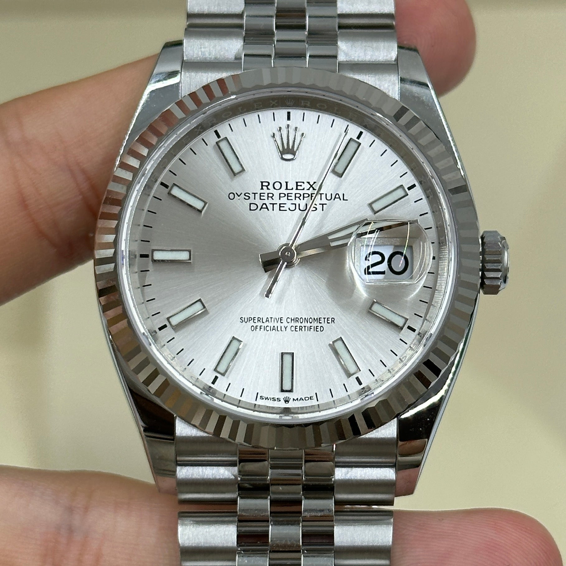Rolex Datejust 36 126234 Silver Index Jubilee 2025