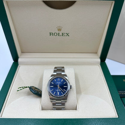 Rolex Oyster Perpetual 34 124200-0003 Blue Index 2025