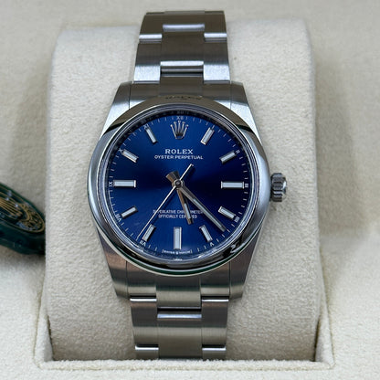 Rolex Oyster Perpetual 34 124200-0003 Blue Index 2025