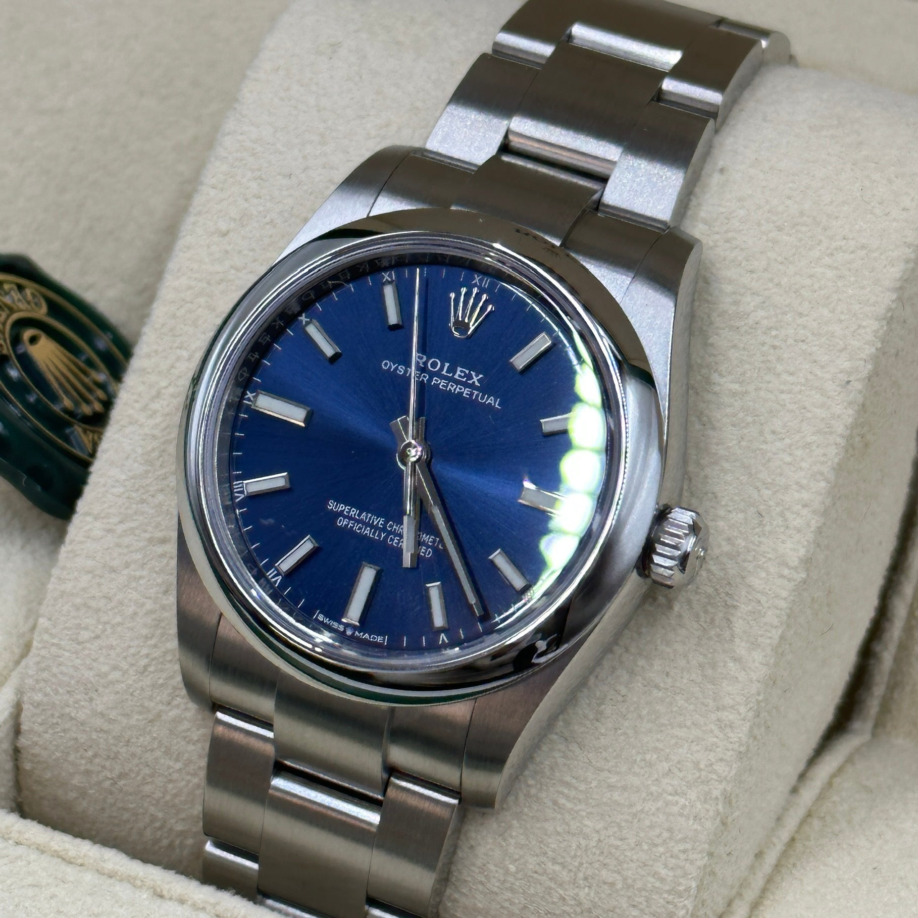 Rolex Oyster Perpetual 34 124200-0003 Blue Index 2025