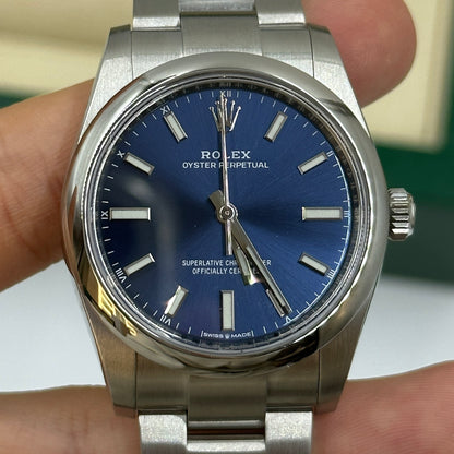 Rolex Oyster Perpetual 34 124200-0003 Blue Index 2025