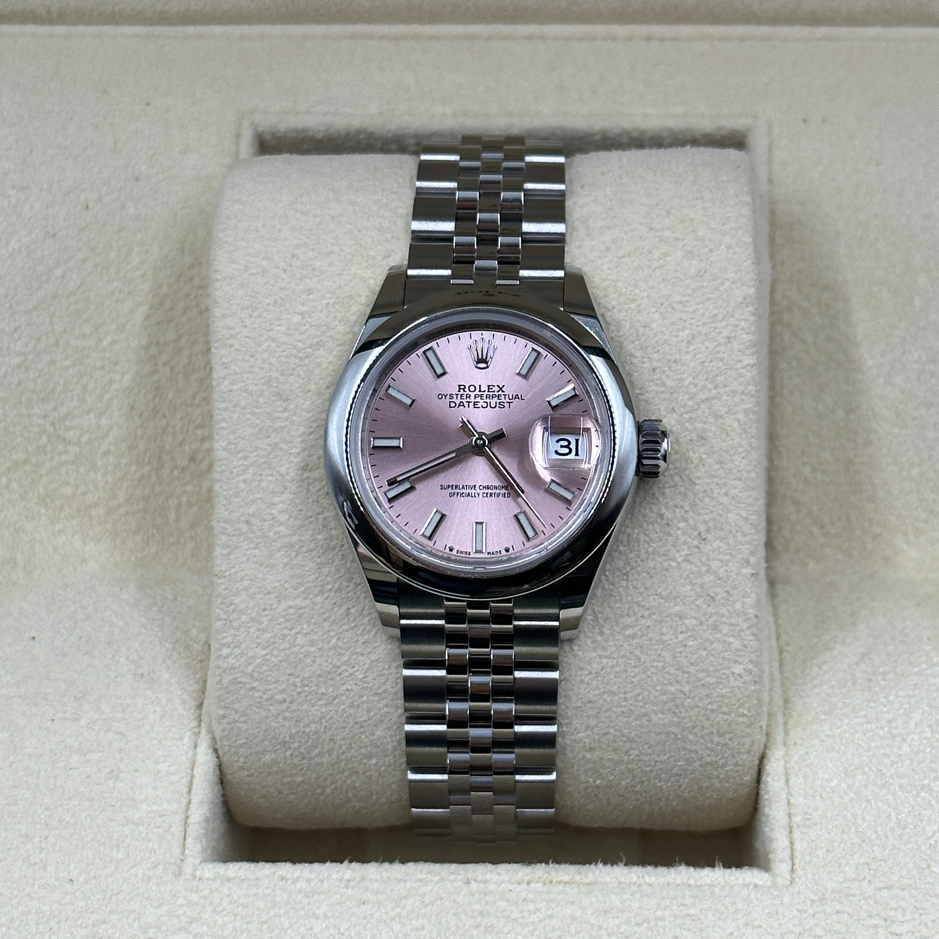 Rolex Lady-Datejust 279160 Pink Index Jubilee 2025