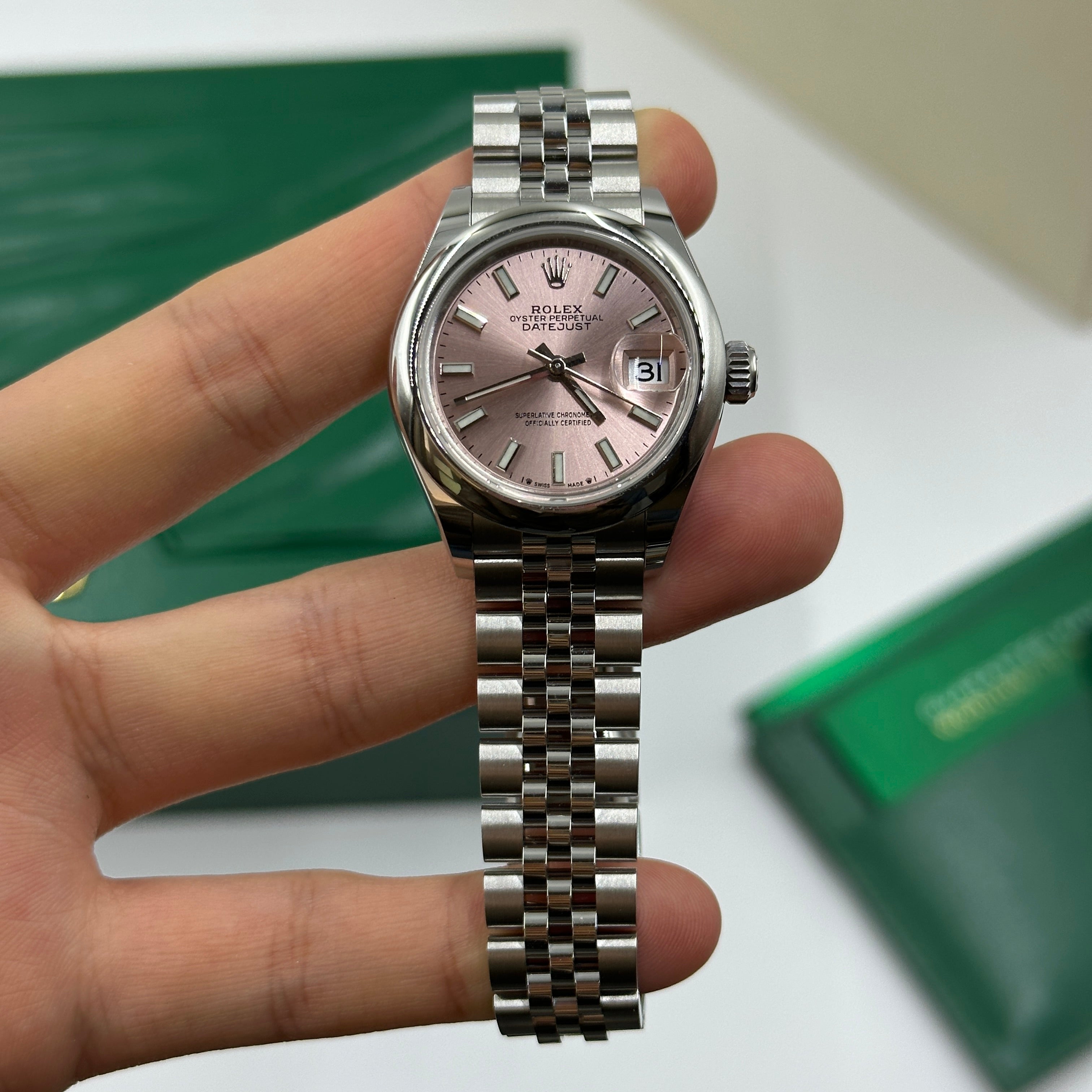 Rolex Lady-Datejust 279160 Pink Index Jubilee 2025