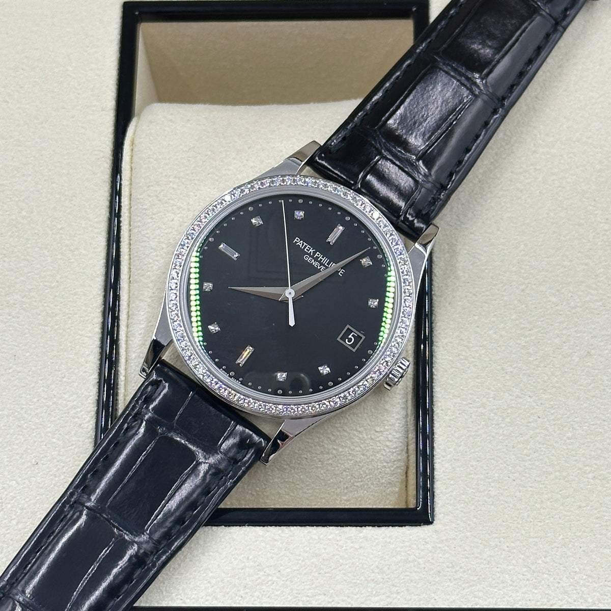 Patek Philippe Calatrava 5297G‑001 Diamond Bezel White‑Gold 38 MM 2020