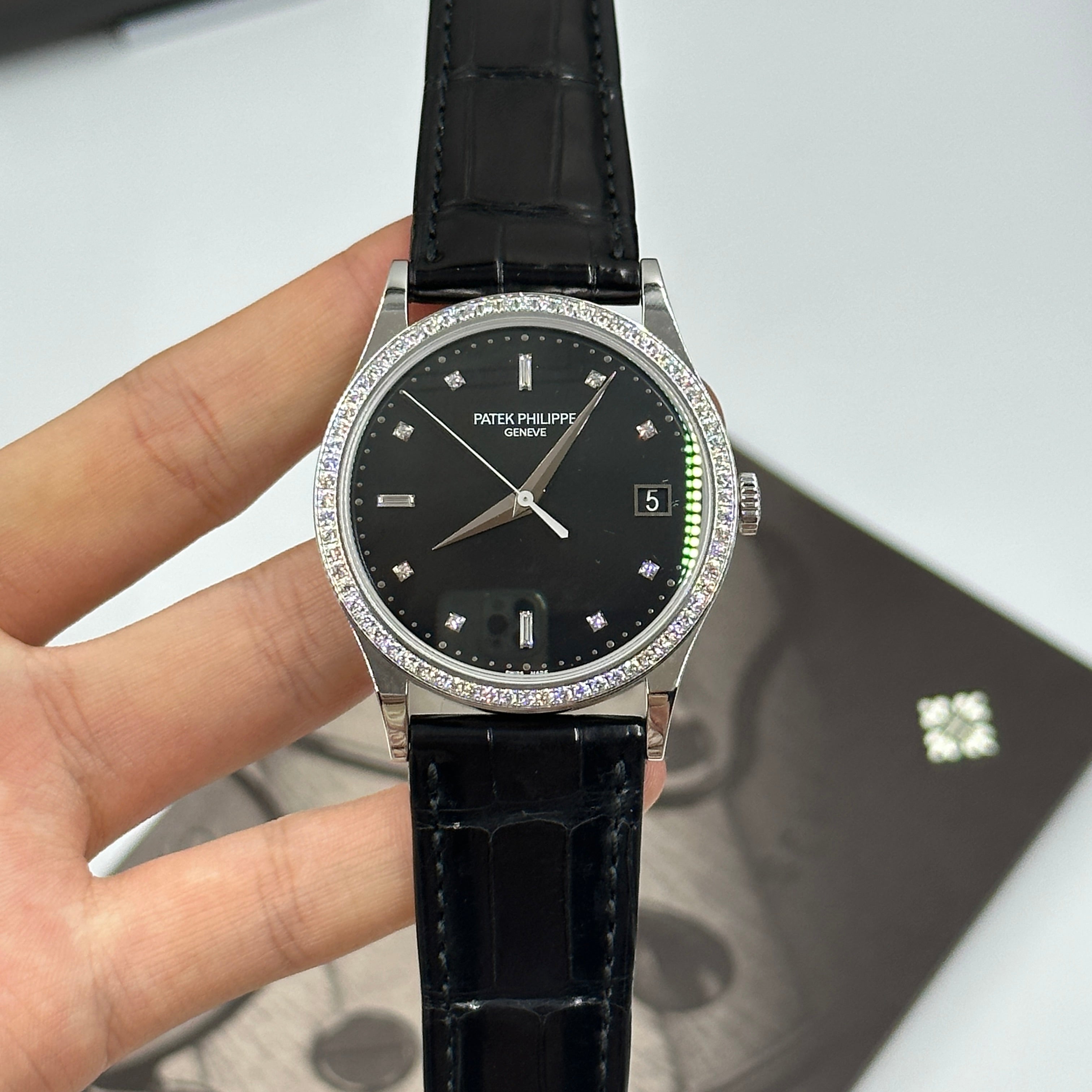 Patek Philippe Calatrava 5297G‑001 Diamond Bezel White‑Gold 38 mm