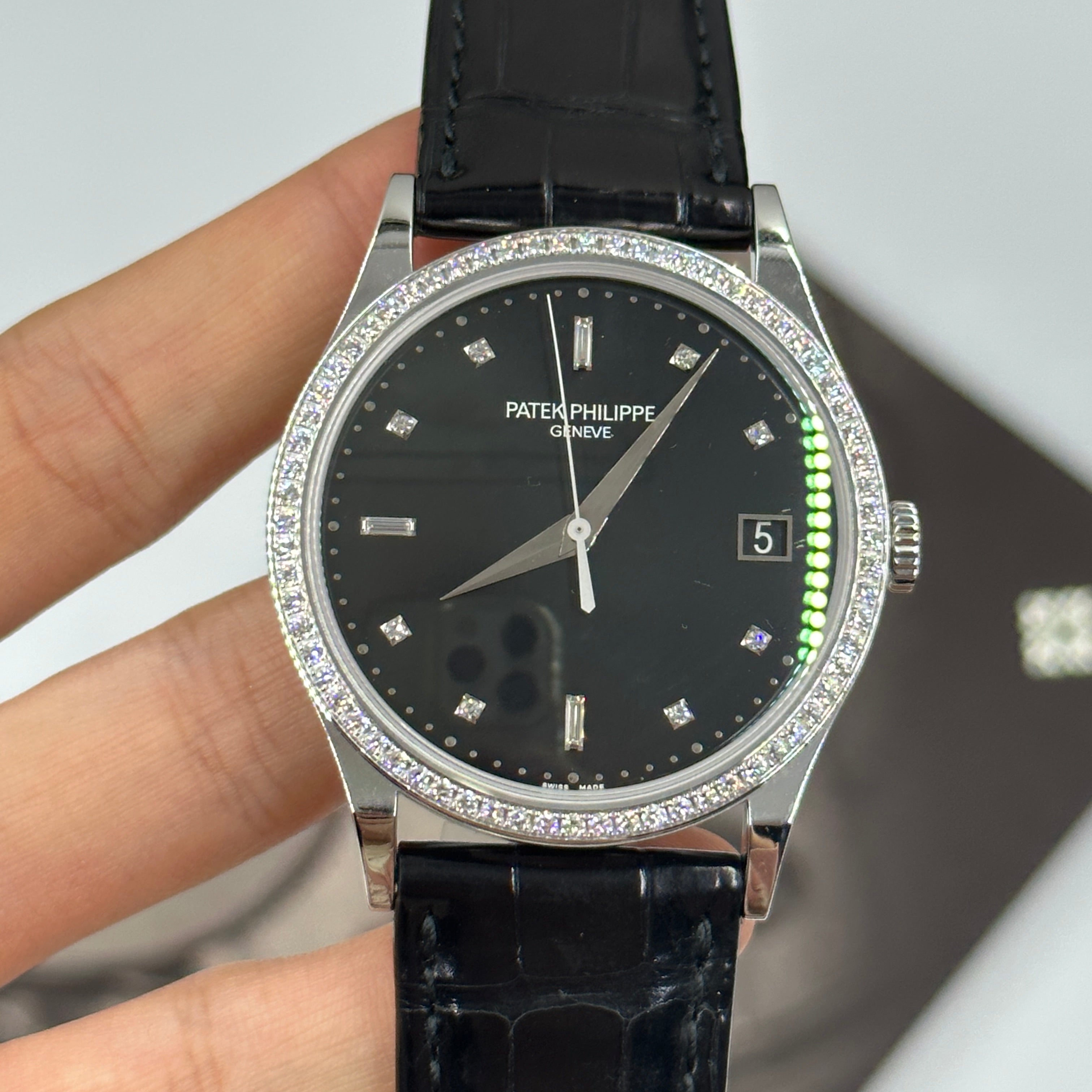 Patek Philippe Calatrava 5297G‑001 Diamond Bezel White‑Gold 38 mm