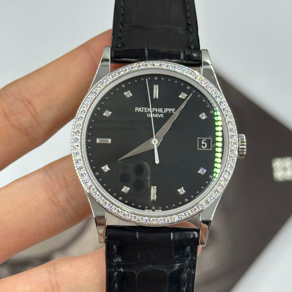 Patek Philippe Calatrava 5297G‑001 Diamond Bezel White‑Gold 38 mm